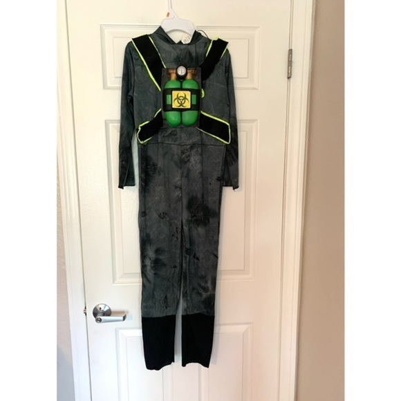Biohazard Halloween Costume Grey Black Green Size M - Picture 2 of 9